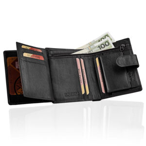 Czarny portfel męski Betlewski BPM-BH-64 CZARNY