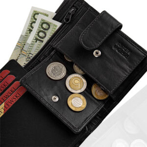 Czarny portfel męski Betlewski BPM-BH-64 CZARNY