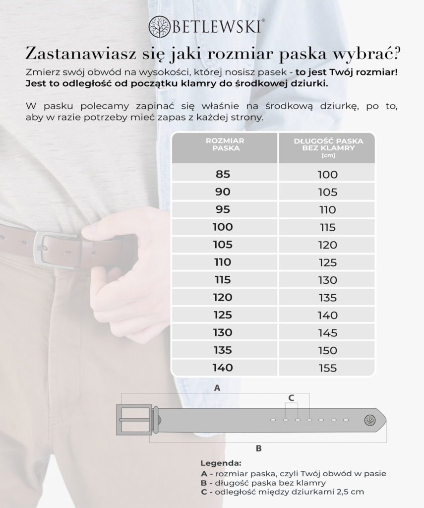 skórzany pasek standard