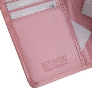 Portfel damski różowy Betlewski BPD-OL-937