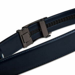 Granatowy pasek skórzany