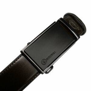 Klamra automatyczna w kolorze czarnym - Skórzany pasek męski automatyczny Betlewski®