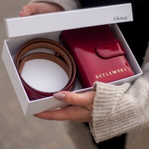 Zestaw prezentowy dla niej portfel + pasek