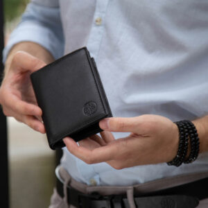 Portfel męski OPTIMAL pionowy ze skóry koziej