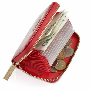 Mały portfel damski na karty BPD-BS-1044 - Czerwony