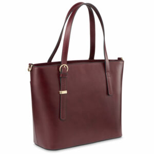 Skórzana torba damska BVP-109 bordowa