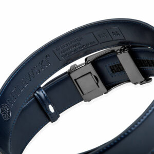 Granatowy pasek męski automat do spodni do garnitur Betlewski C30-LO granat