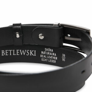 Skórzany pasek DENVER czarny pasek do spodni