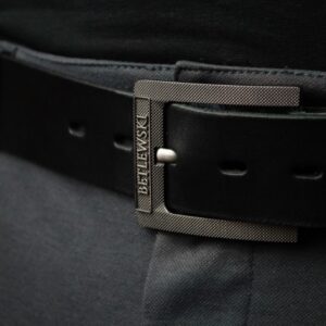 Pasek skórzany Betlewski LIC40-0-Z1 CZARNY