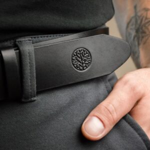 Pasek skórzany Betlewski LIC40-0-Z1 CZARNY