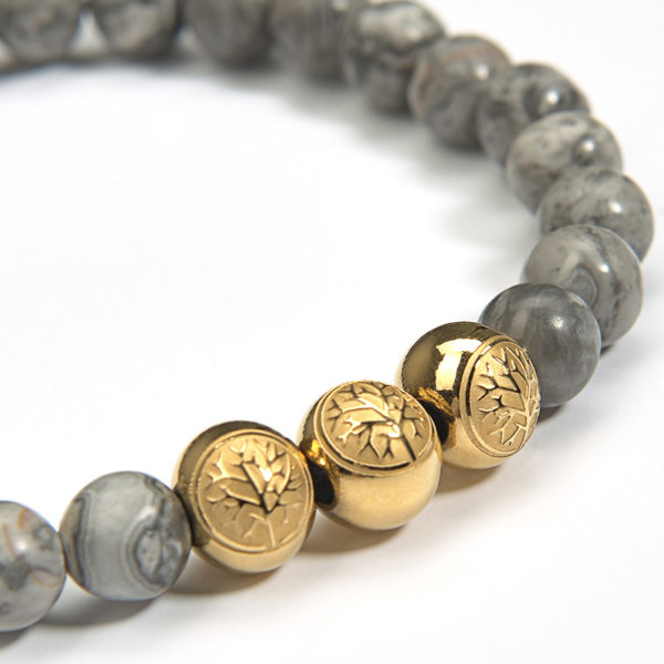 Bransoletka Celeste - szary jaspis