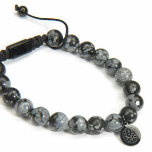 Bransoletka Unity - obsydian śnieżny