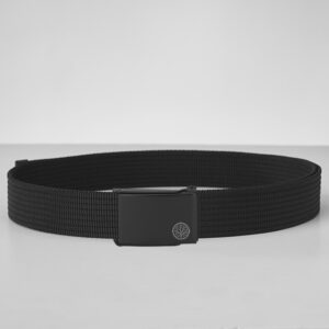 Pasek parciany cienki - czarny pasek do spodni