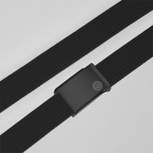 Pasek parciany cienki - czarny pasek do spodni