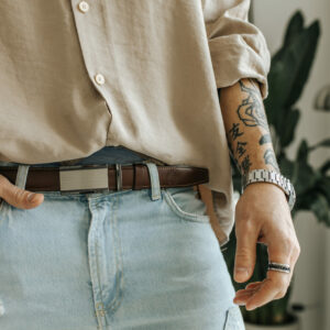 skórzany pasek męski automatic