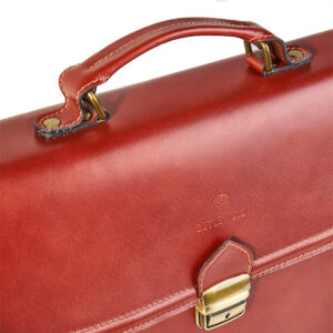 Skórzana aktówka męska CLASSY Betlewski TBA-325 COGNAC