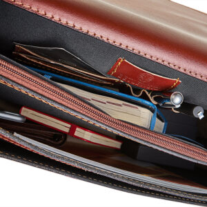 Skórzana aktówka męska CLASSY Betlewski TBA-325 COGNAC