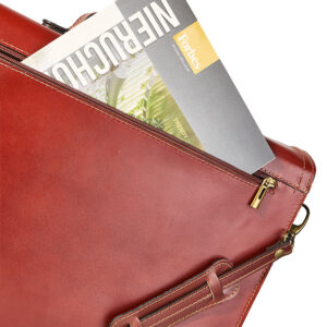 Skórzana aktówka męska CLASSY Betlewski TBA-325 COGNAC