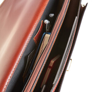 Skórzana aktówka męska CLASSY Betlewski TBA-325 COGNAC