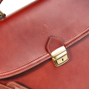 Skórzana aktówka męska CLASSY Betlewski TBA-325 COGNAC