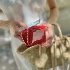 mały damski portfel shiny