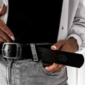 skórzany pasek damski claudia