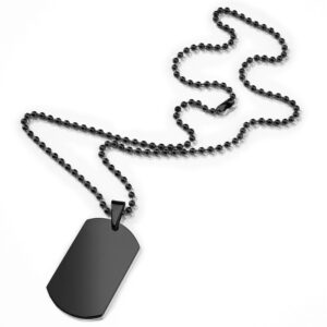 Naszyjnik nieśmiertelnik ETERNITY BETLEWSKI® ze stali nierdzewnej BN-01 CZARNY