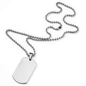 Naszyjnik nieśmiertelnik ETERNITY BETLEWSKI® ze stali nierdzewnej BN-01 SREBRNY