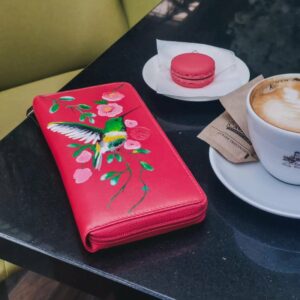 portfel damski ręcznie malowany