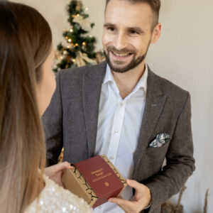 banderola na pudełko do paska usługa pakowania na prezent