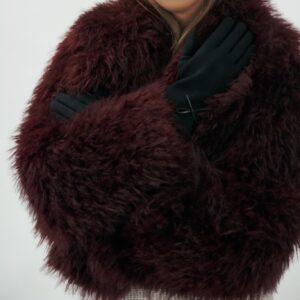 rękawiczki damskie z kokardką velvet