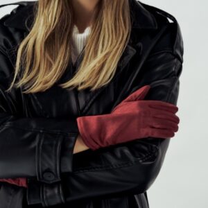 damskie rękawiczki suede