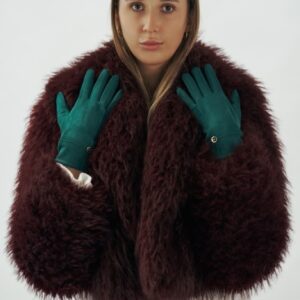 damskie rękawiczki suede