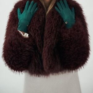 damskie rękawiczki suede