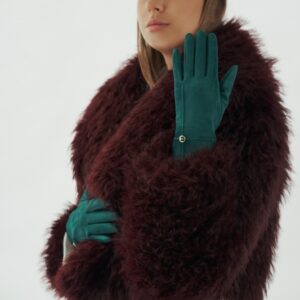 damskie rękawiczki suede
