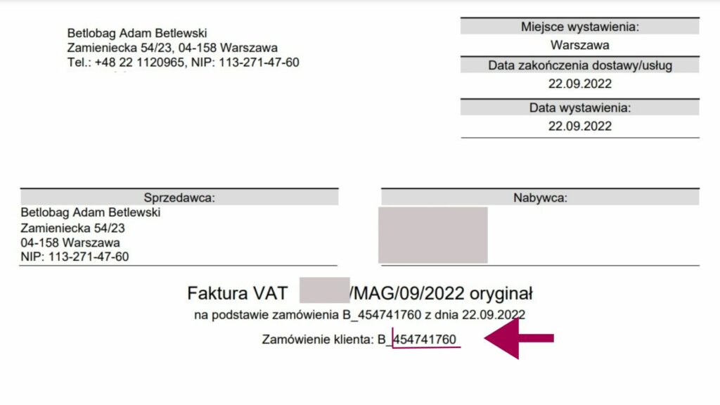 jak znalezc nr zamowienia fra