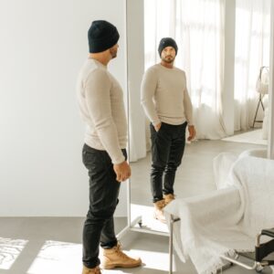 czapka męska ze ściągaczem winter