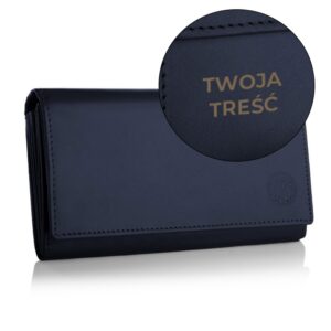 portfel damski grawerowany basic