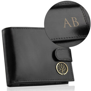 portfel męski classic z grawerowanymi inicjałami