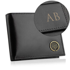 portfel męski classic z grawerowanymi inicjałami