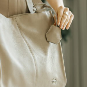 skórzana torebka shopper flame