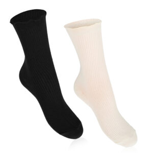 zestaw skarpetek damskich z falbanką comfy wielokolorowy, uniwersalny