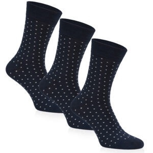zestaw 3 par skarpet w kropki comfy granatowy, 43 46