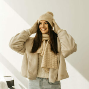 czapka damska z pomponem winter