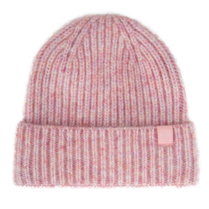 wywijana czapka damska winter różowy