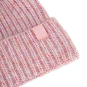 wywijana czapka damska winter różowy