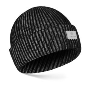 czapka męska melanżowa winter czarny
