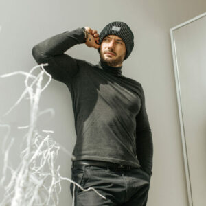 czapka męska melanżowa winter