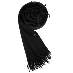 szalik damski z frędzlami winter czarny