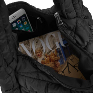 torebka damska pikowana cloudy czarny